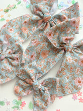 Load image into Gallery viewer, The Blue Bunny Floral Bow
