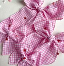 Load image into Gallery viewer, The Embroidered Hearts Wholesale Bow
