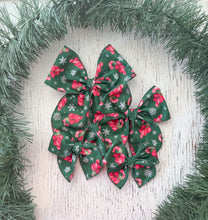 Load image into Gallery viewer, The Candy Cane &amp; Snowflake Bow
