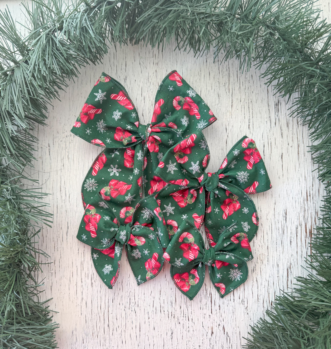 The Candy Cane & Snowflake Bow