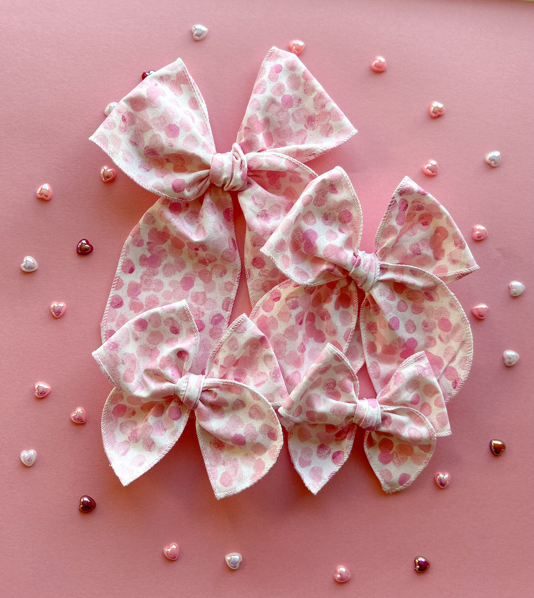 The Pink Dot Glitter Bow
