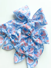 Load image into Gallery viewer, The Blue Flags Bow
