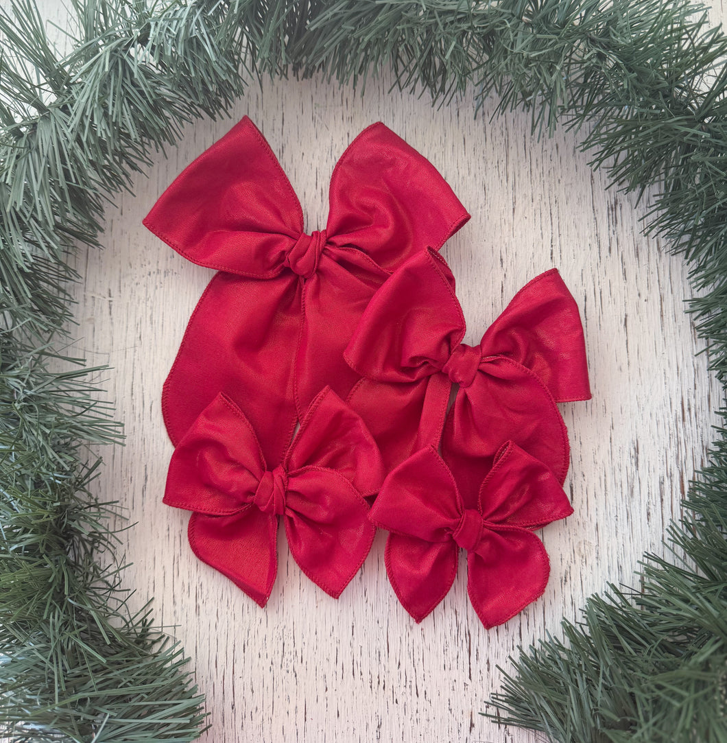 The Shimmery Red Wholesale Bow