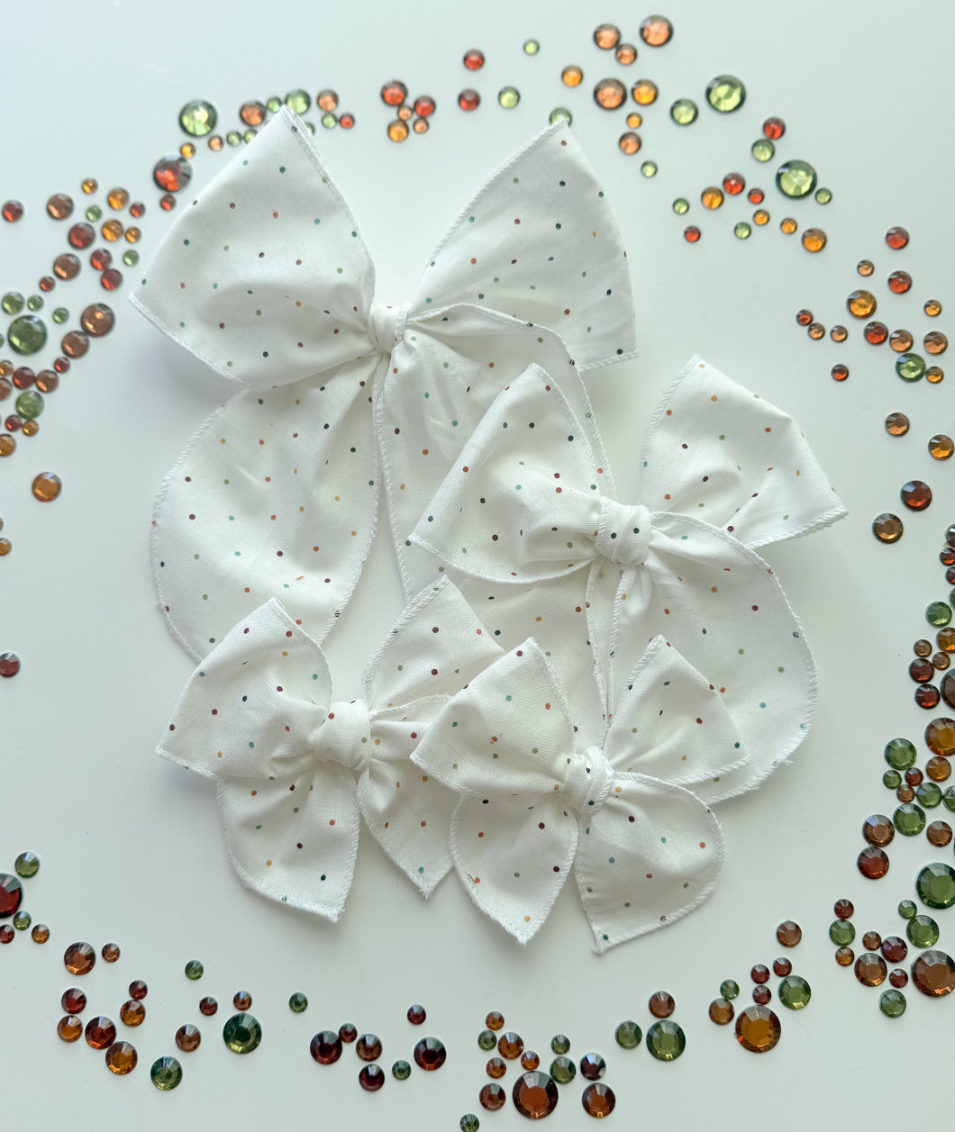 The Fall Polka Dot Wholesale Bow