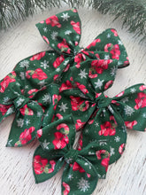 Load image into Gallery viewer, The Candy Cane &amp; Snowflake Bow
