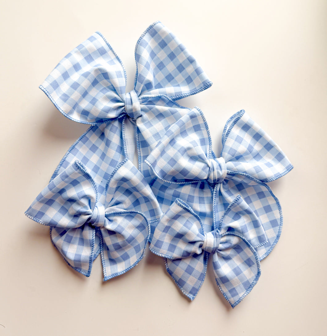 The Blue Gingham Bow