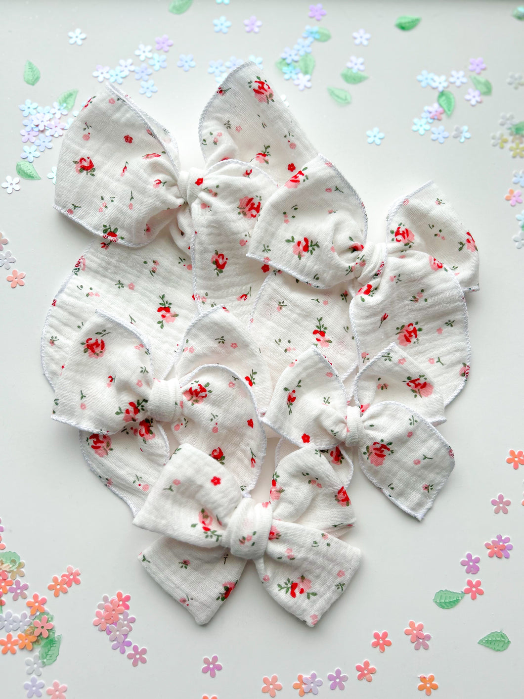 The Delicate Floral Double Gauze Bow