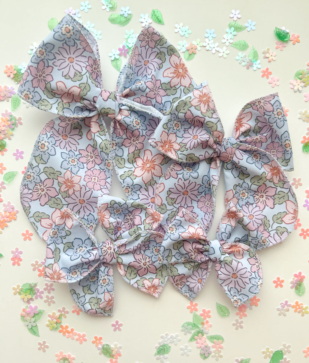 The Blue Easter Floral Bow