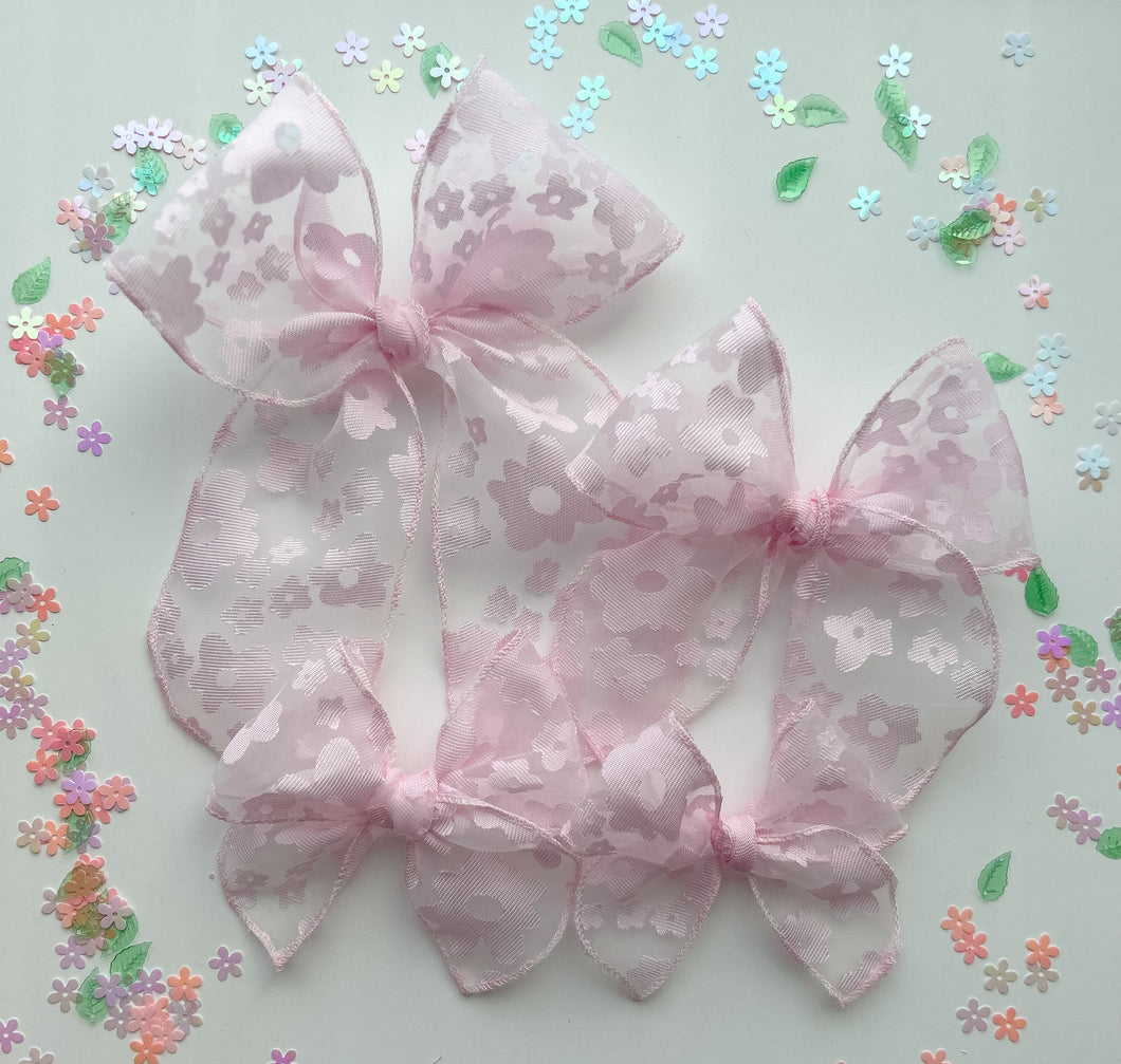 The Pink Flower Bow