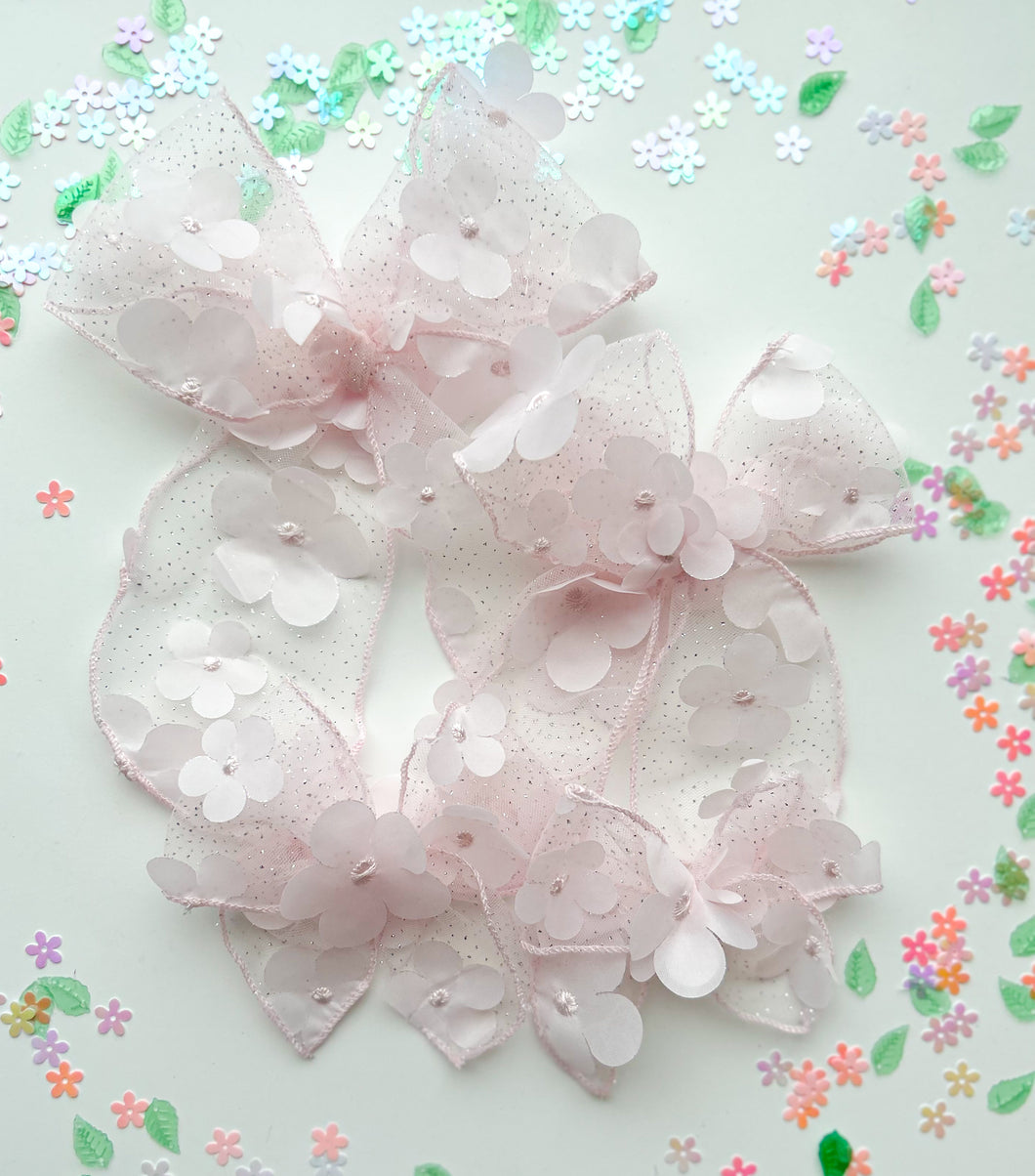 The Baby Pink Flower Bow