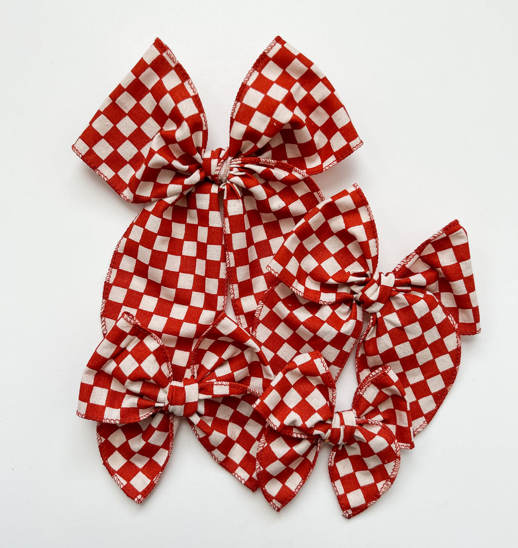 The Rust Checkered Bow