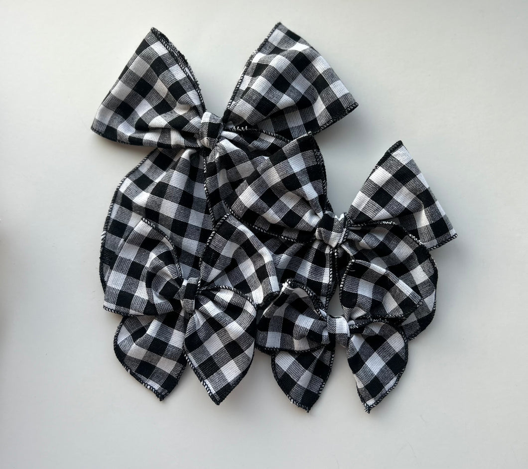 The Black + White Buffalo Check Bow