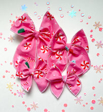 Load image into Gallery viewer, The Candy Cane &amp; Gumdrop Bow
