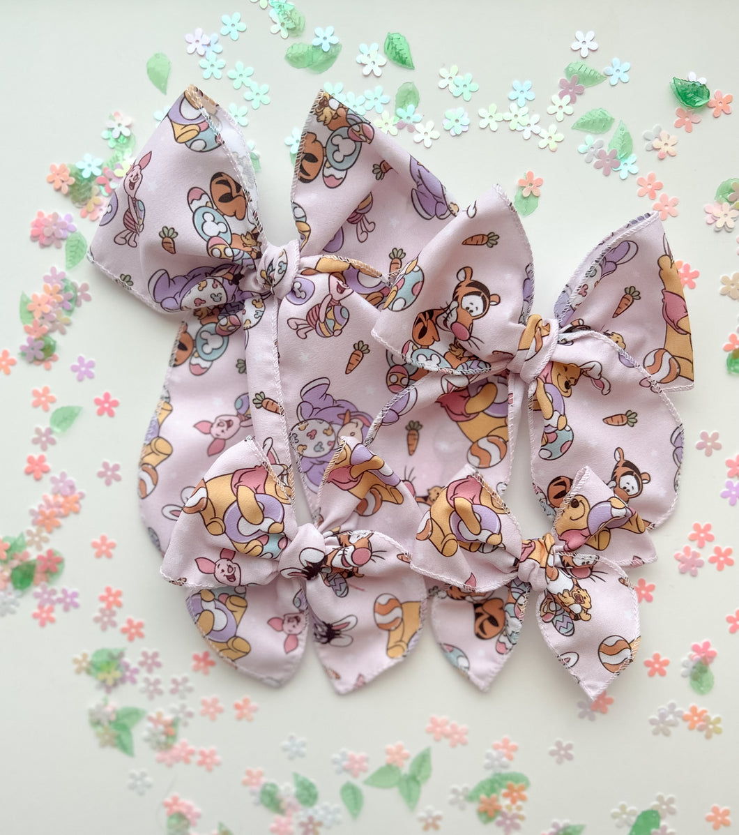 The Pooh Bear Easter Floral Bow