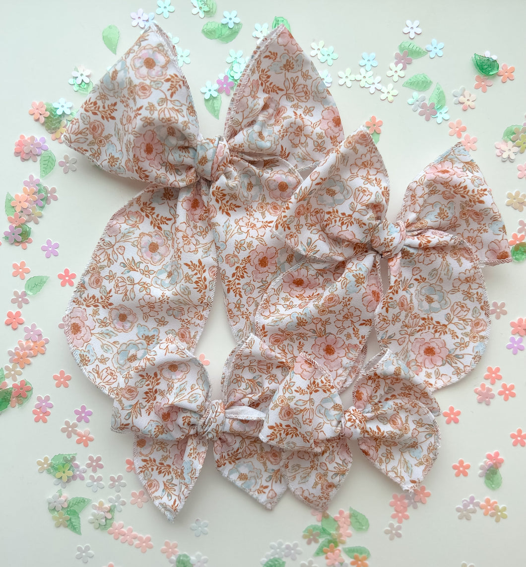 The White Bunny Floral Bow