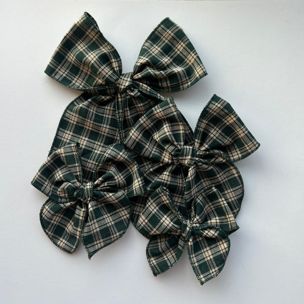 The Green Plaid Bow