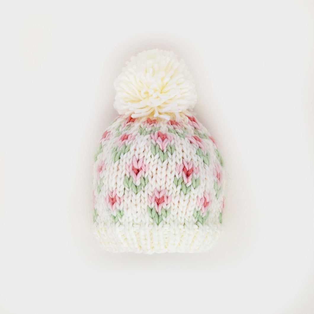 The Bitty Blooms Hand Knit Beanie
