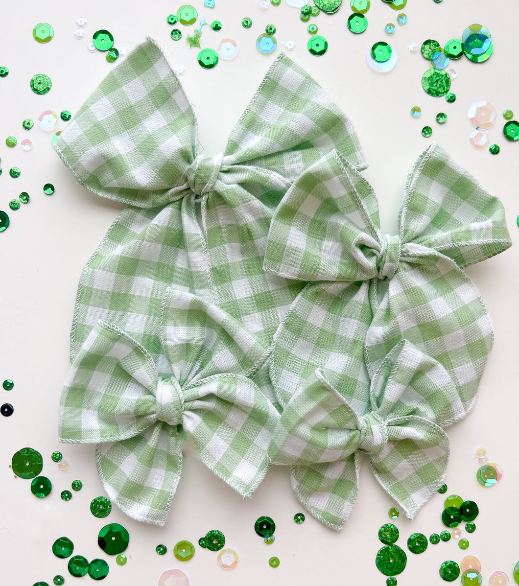 The St.Patrick's Gingham Bow