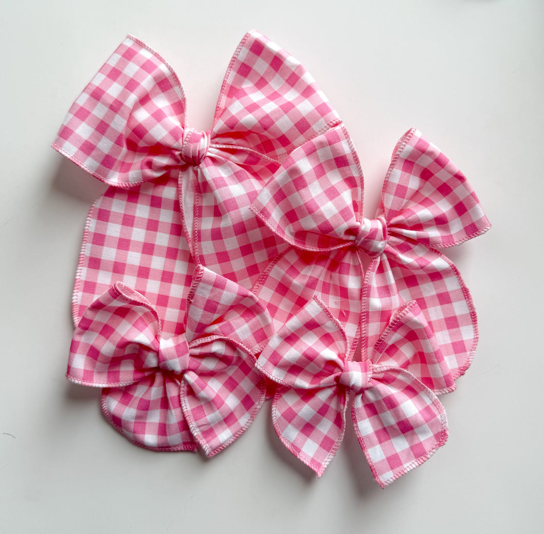 The Pink Gingham Bow