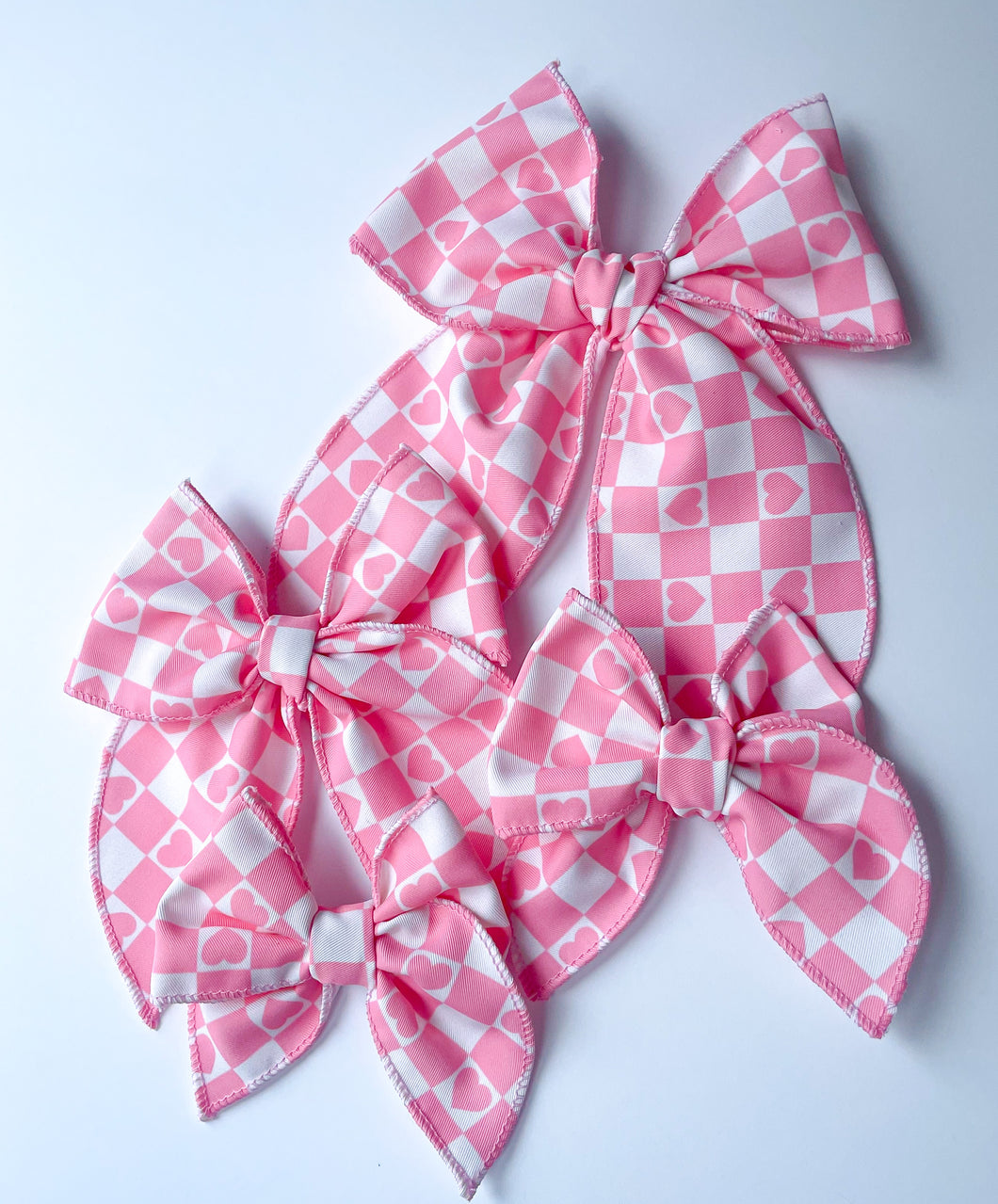 The Checkered Heart Bow