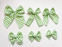 Load image into Gallery viewer, The Green Gingham Bow
